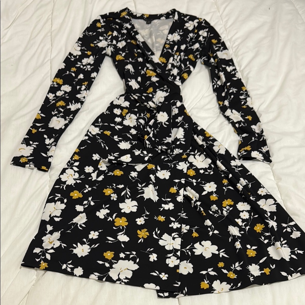 Ann Taylor Floral Wrap Dress